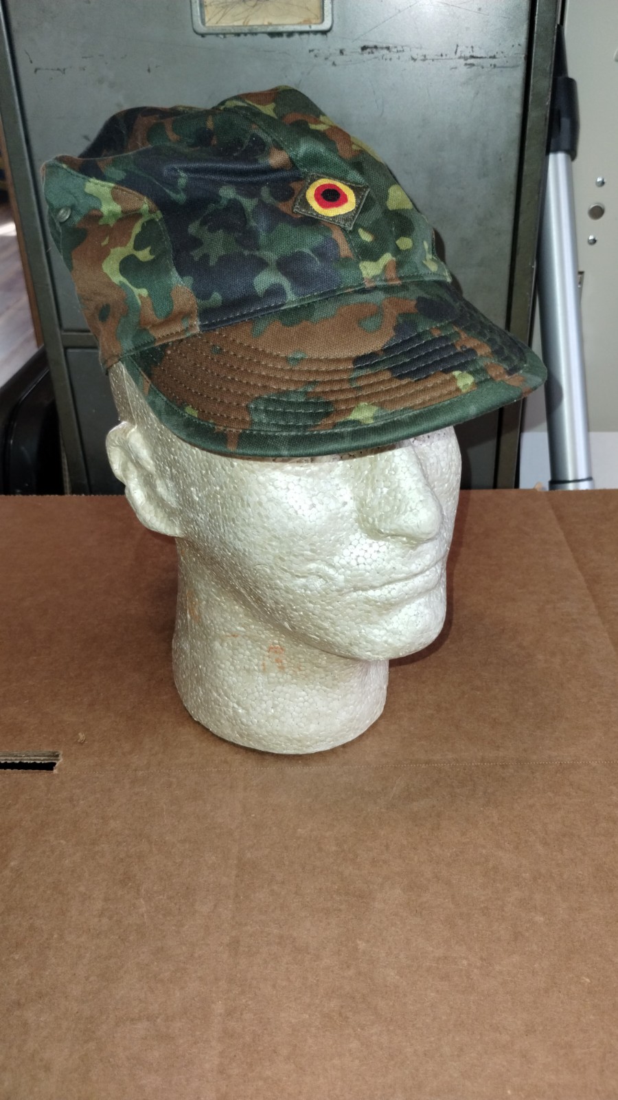 1990's Era German Bundeswehr Flecktarn Field Cap Hat Fleck Camouflage Size 60