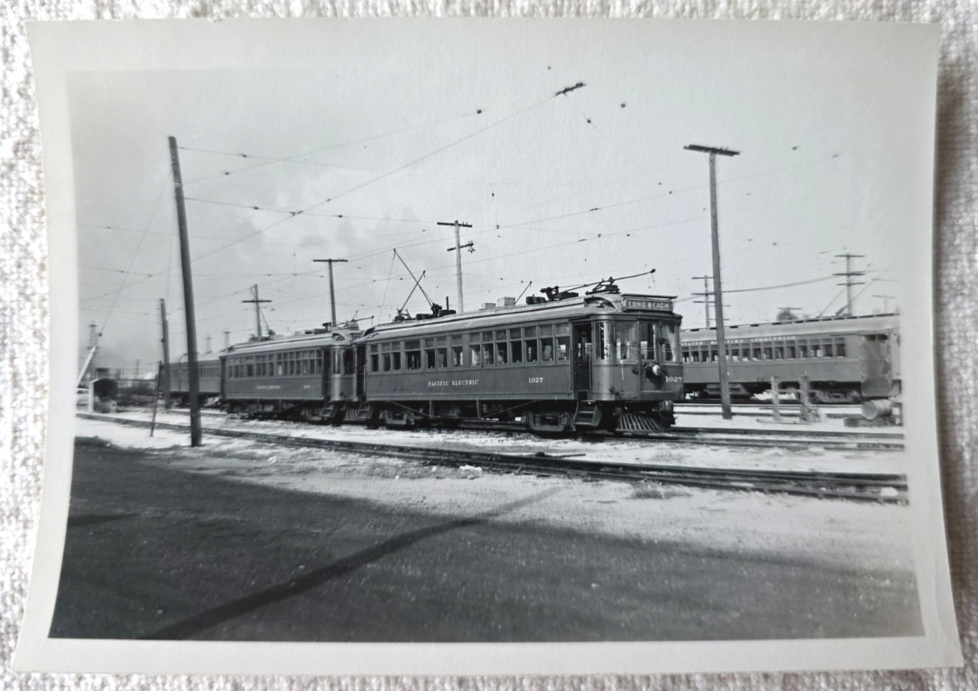 C. 1930s Pacific Electric Railway No. 1027 To Long Beach Interurban Photo