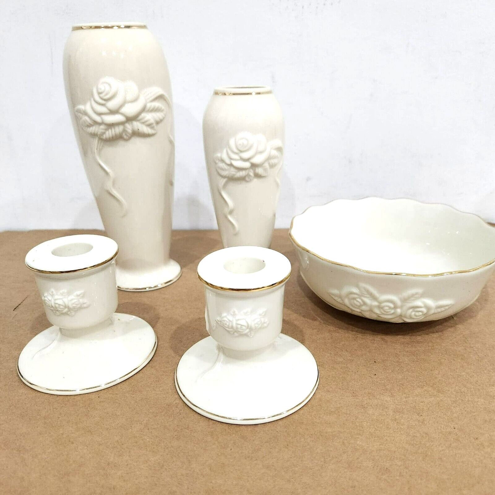 SET OF LENOX ROSE BLOSSOM ITEMS 6