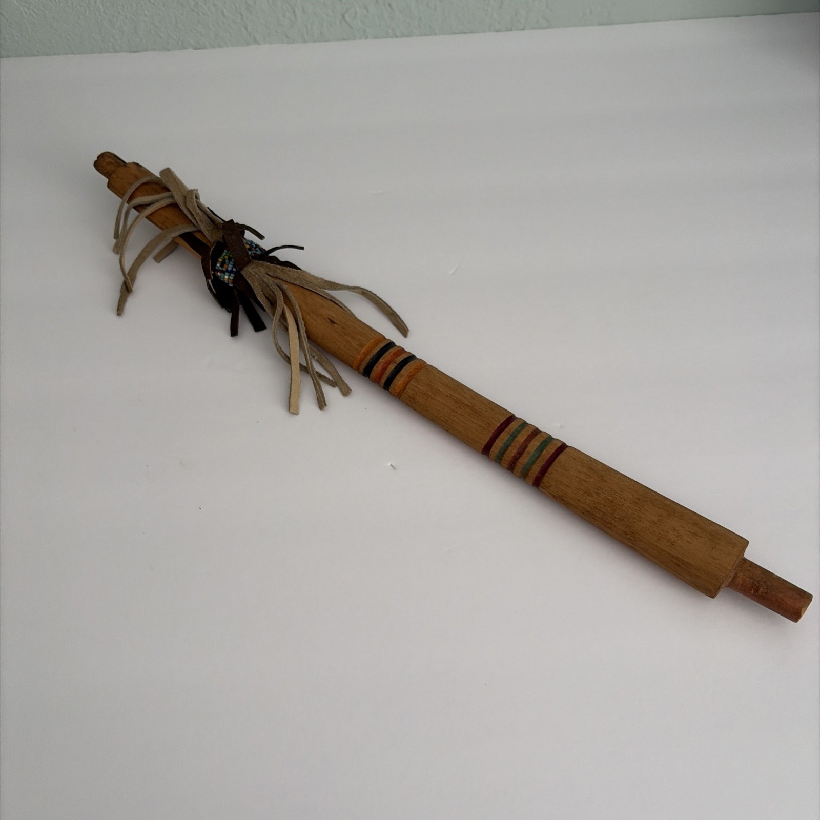 Chanunpa Peace Pipe Stem Plains Woodlands Tribe Indian Folk Art mid 20th c.