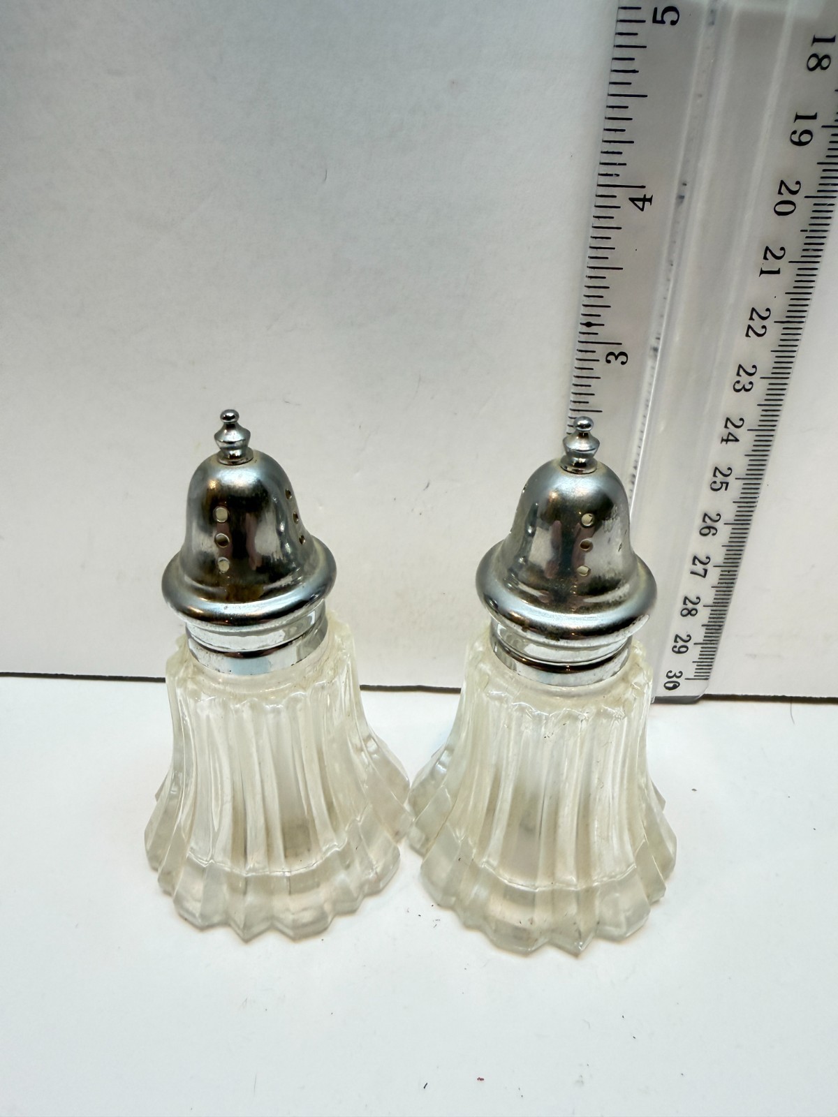 Leonard Crystal Salt and Pepper Shakers Japan
