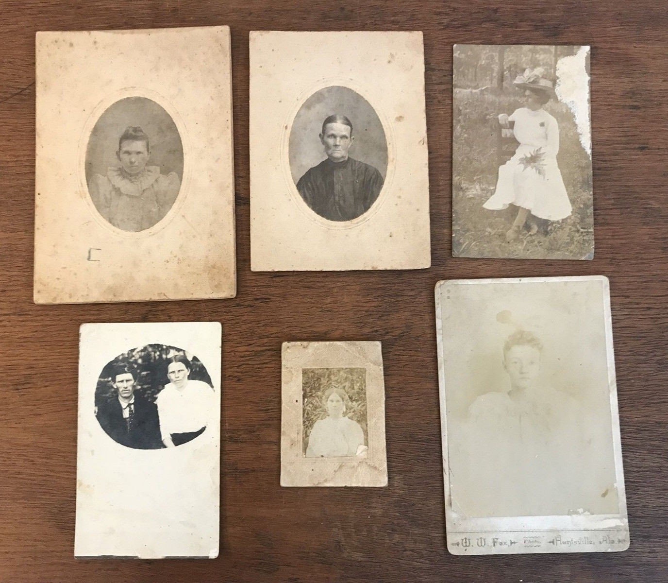  Antique Victorian Photos of Mostly Homely Ugly Women Lot of 6