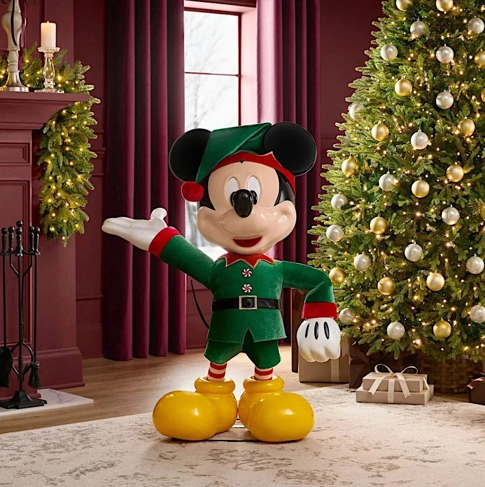 4 FT ANIMATED DISNEY'S MICKEY MOUSE INTERACTIVE CHRISTMAS ANIMATRONIC PROP 4 FT ANIMATED DISNEY'S MICKEY MOUSE INTERACTIVE CHRISTMAS ANIMATRONIC PROP