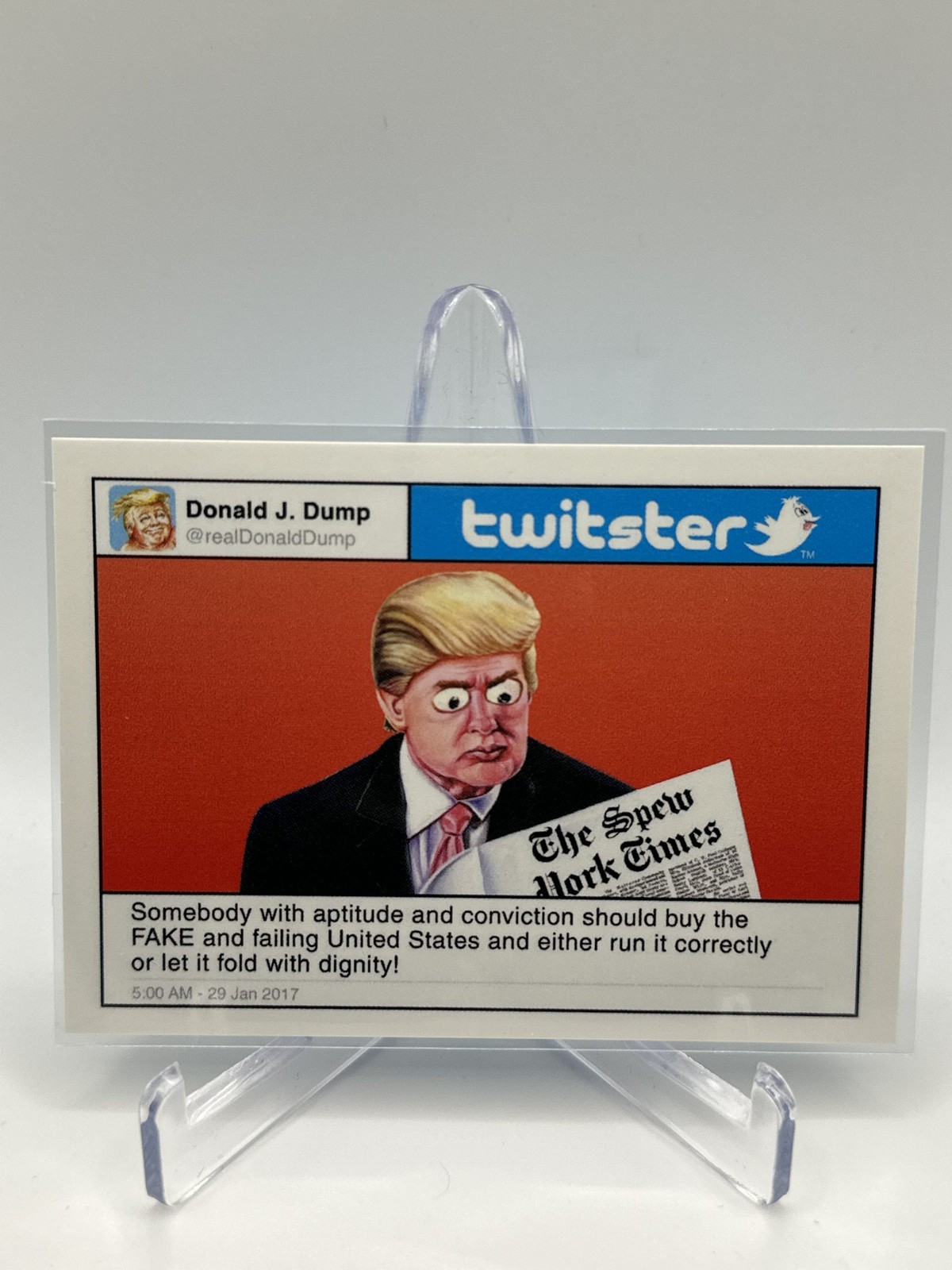 2017 Topps Twitster Twitter RARE 2 FAKE AND FAILING UNITED STATES – PR 216 Trump