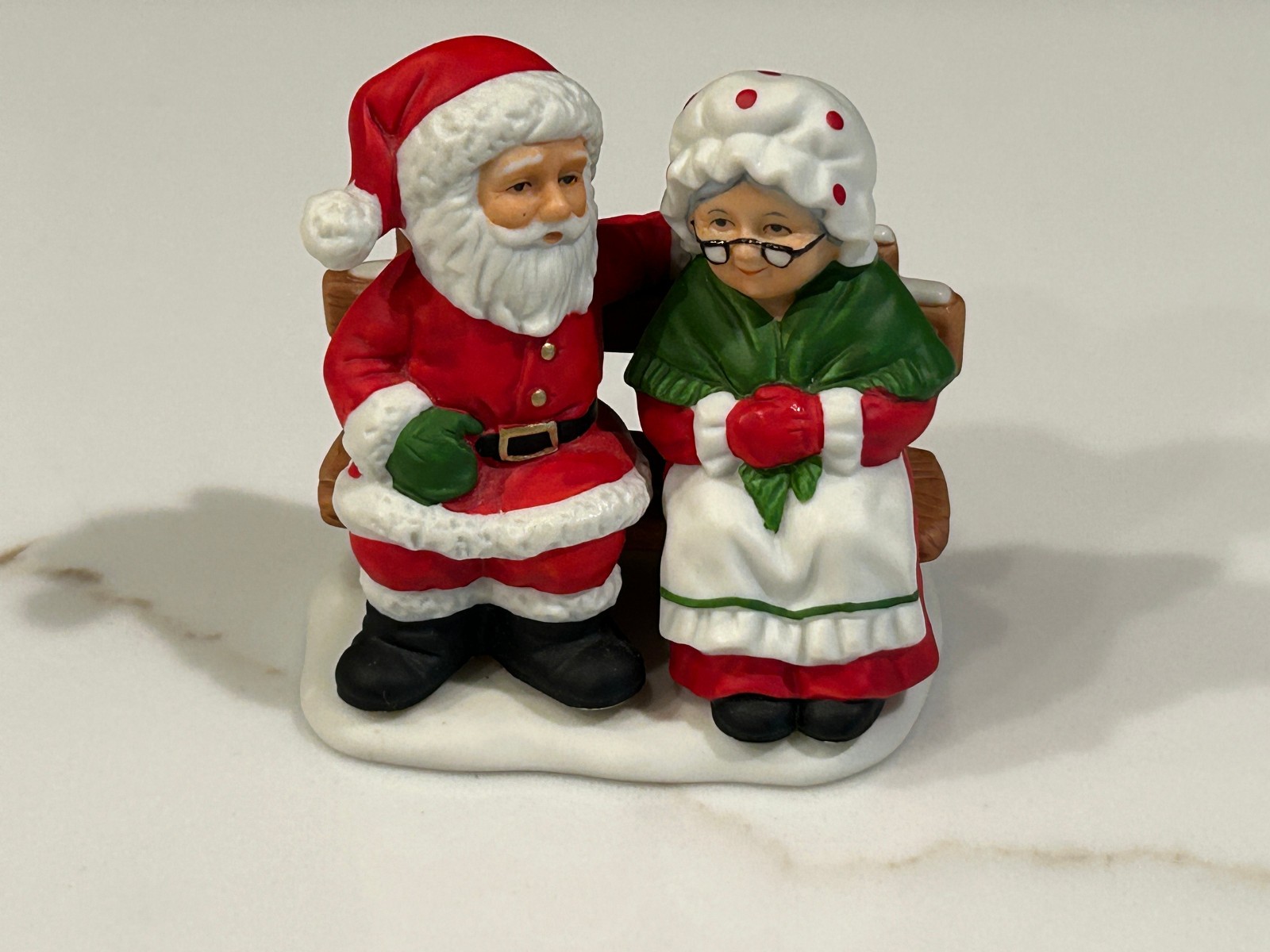 Vintage 1990 Lefton Colonial Village Santa & Mrs Claus