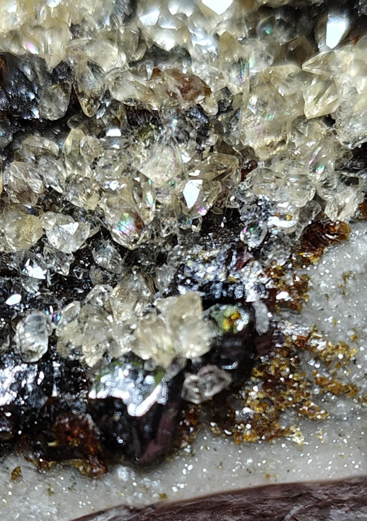 Calcite and Sphalerite Elmwood Mine  Tennessee high LUSTER