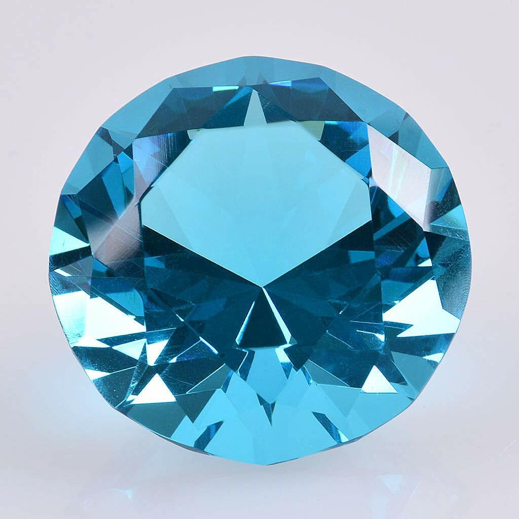 5'' / 120mm Glass Diamond Shaped Paperweight Home Office Wedding Decoration Gift