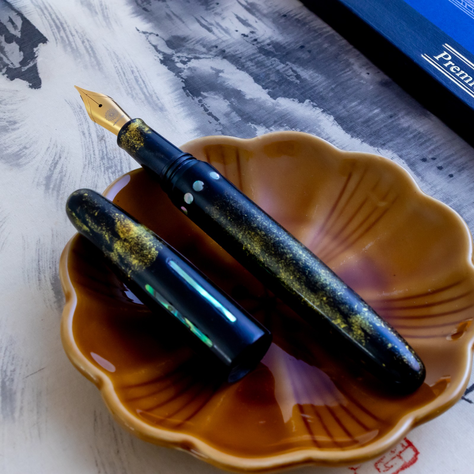 NEW Wancher Dream Pen Son Mai Raden Black Starlight Jowo #6 Fountain Pen