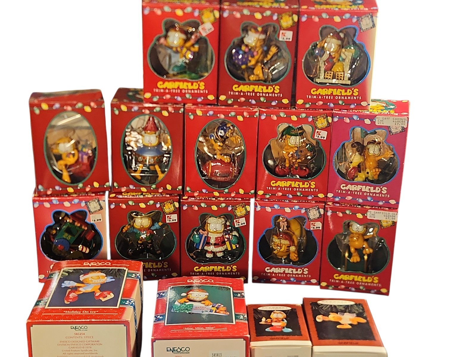 Vintage Garfield Ornament Lot 1990\'s
