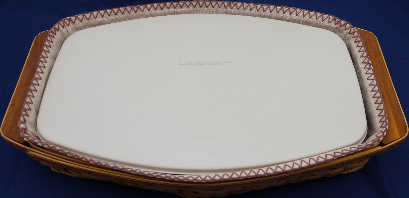 Longaberger 2005 Collectors Club Heartwood Basket Liner Protector Lid COA