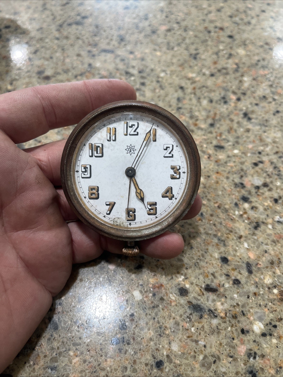 Antique Junghans 8 Day Clock Caliber 7R Mechanical Parts Or Repair