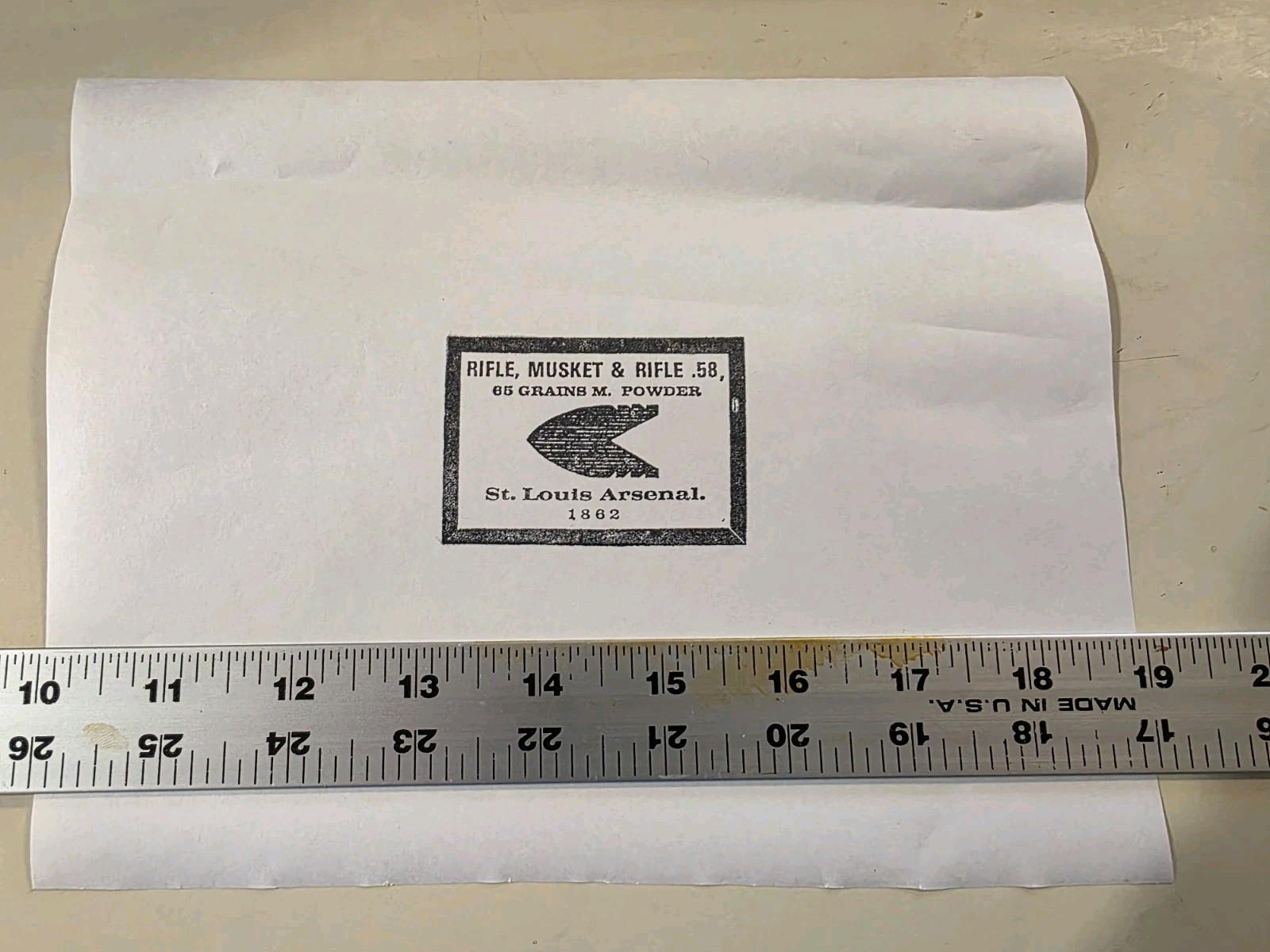 Arsenal Pack Wrapper - St Louis .58  1862 