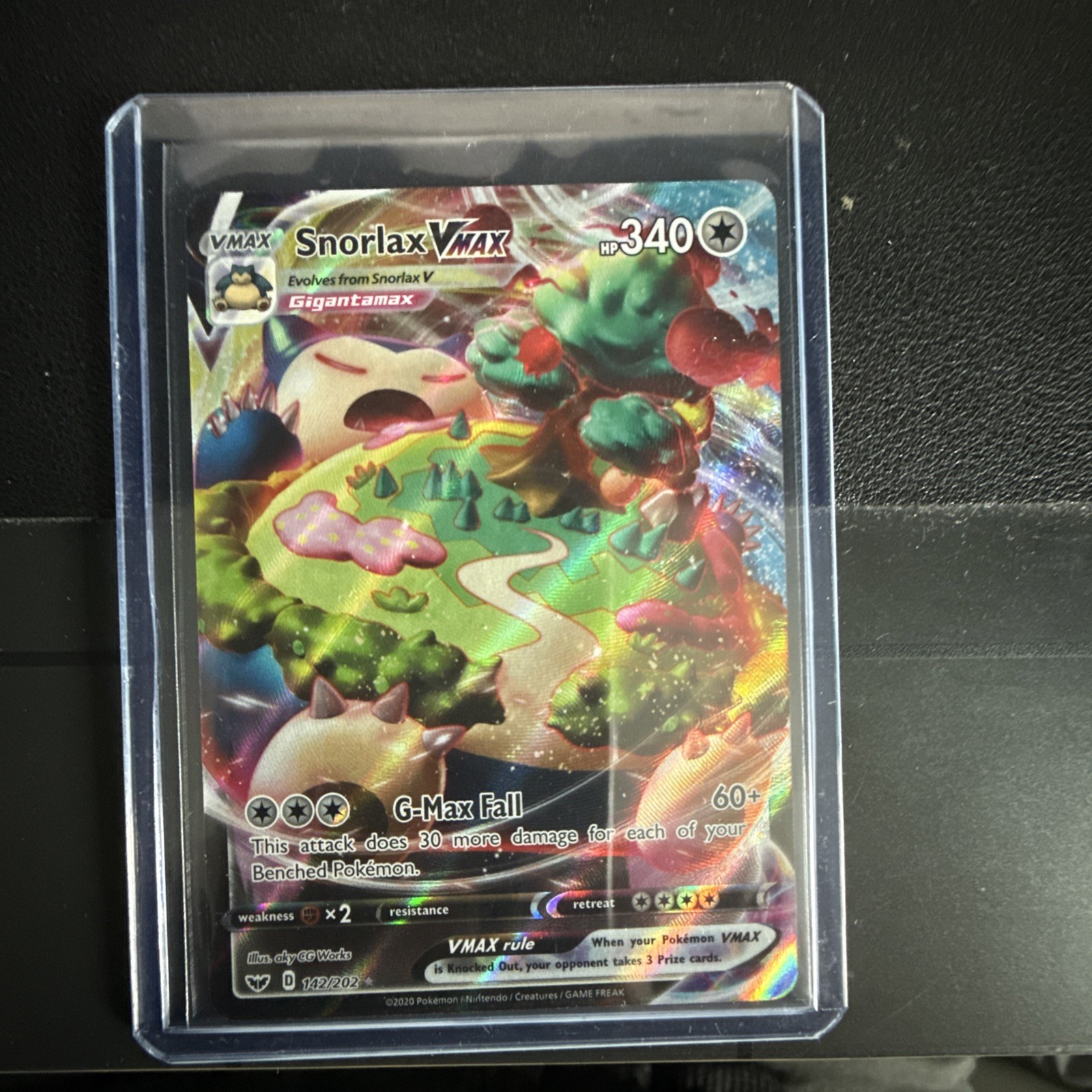 Pokemon Snorlax VMAX TCG SWSH Card 142/202 NM/M Condition