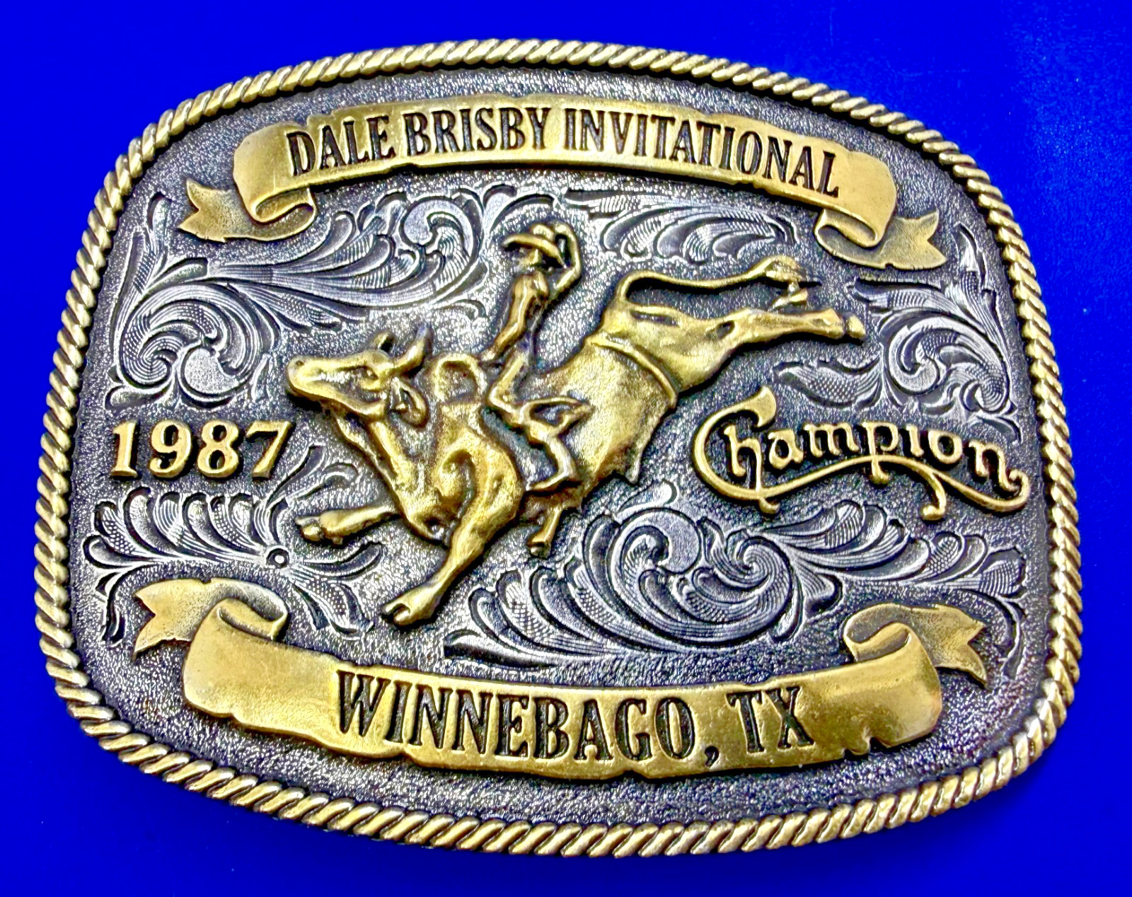 Dale Brisby Invitational Rodeo Trophy Montana Silversmiths Belt Buckle