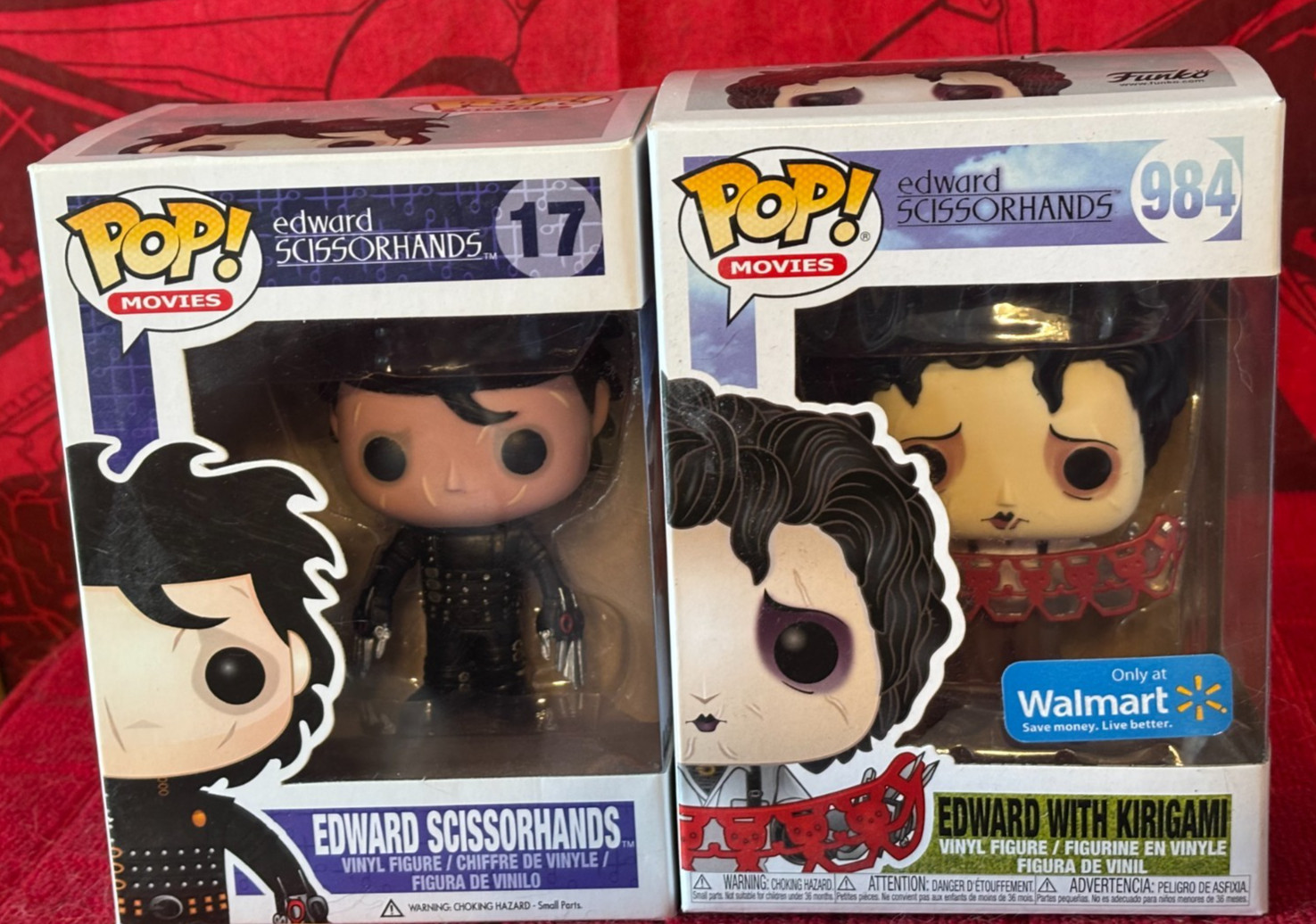 Funko Pop Movie - Edward Scissorhand Exclusives - Edward Scissorhand #17 & #984