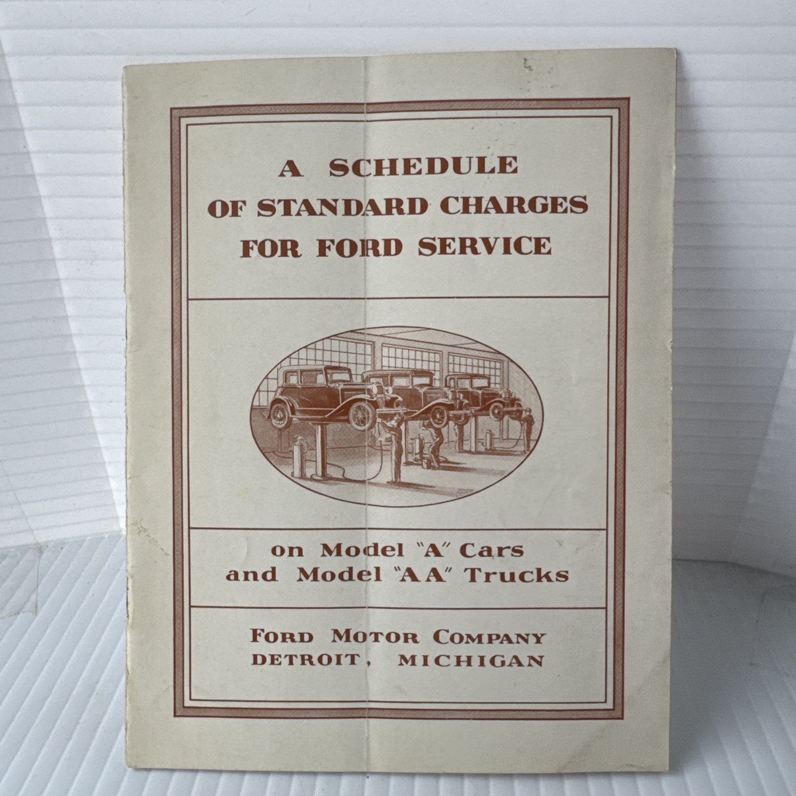 Original 1937 Ford Schedule of Serice/Repair Charges Model A Cars and Trucks