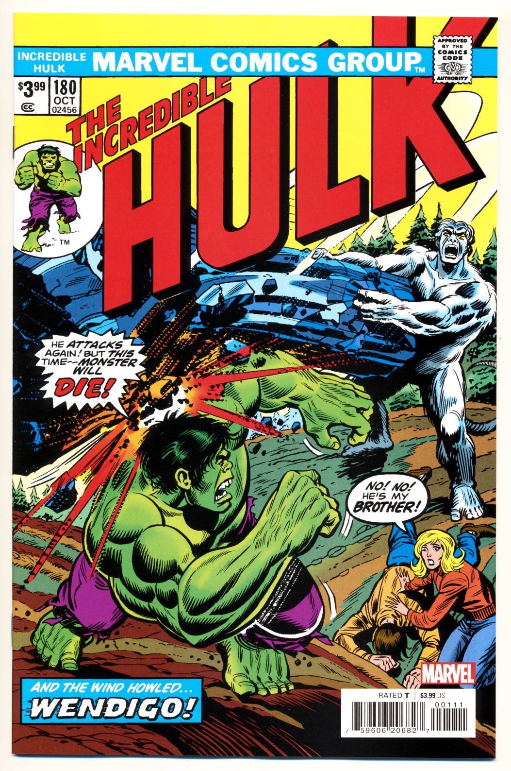 INCREDIBLE HULK #180 NM, Facsimile Edition, Marvel Comics 2023