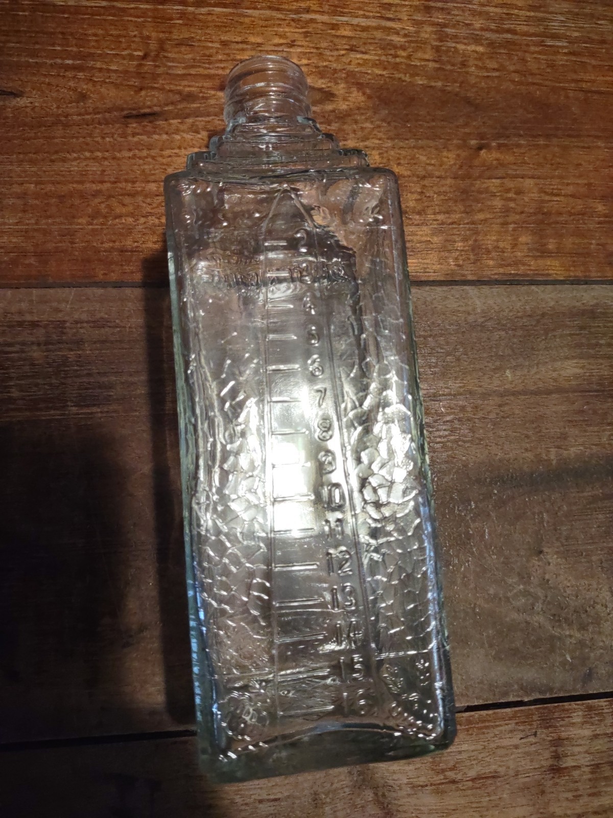 Esco Empty Distinctive Embalming Fluid Glass Bottle Antique 8 Inch Mortuary 