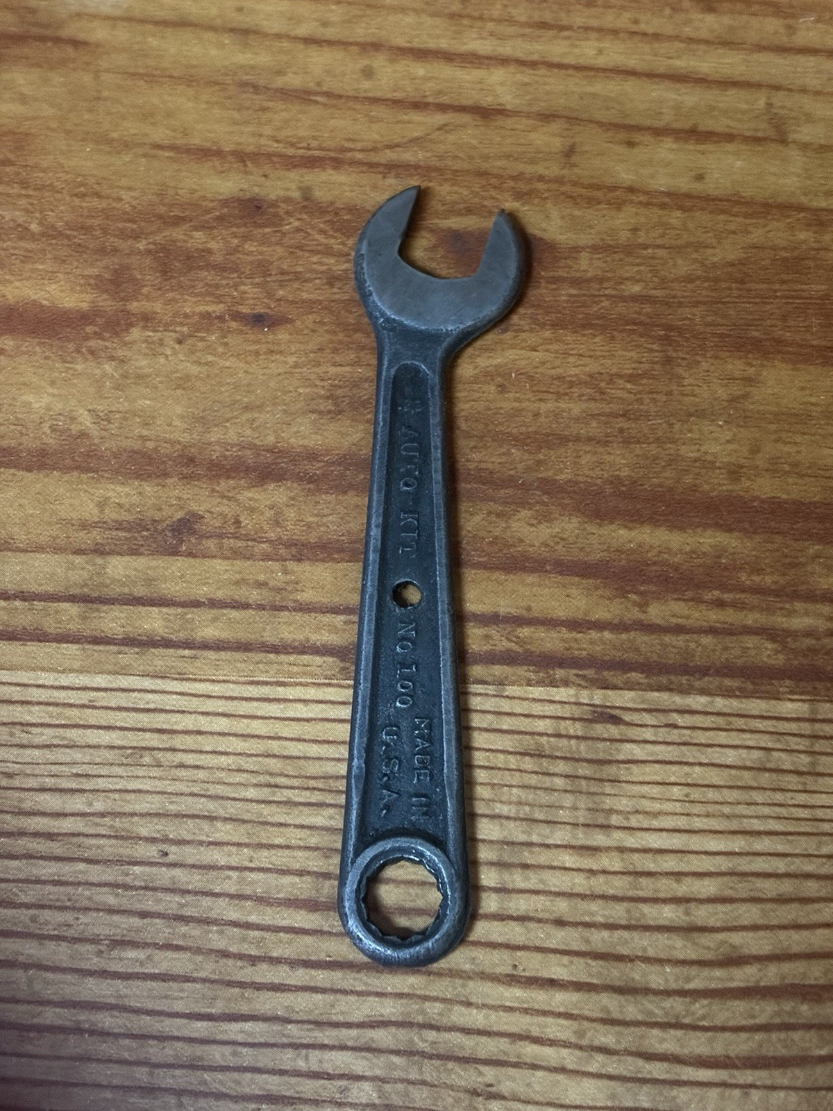 Vintage Auto-Kit No 100 Forged Vanadium Steel Wrench 5/16 7/16 Made in USA