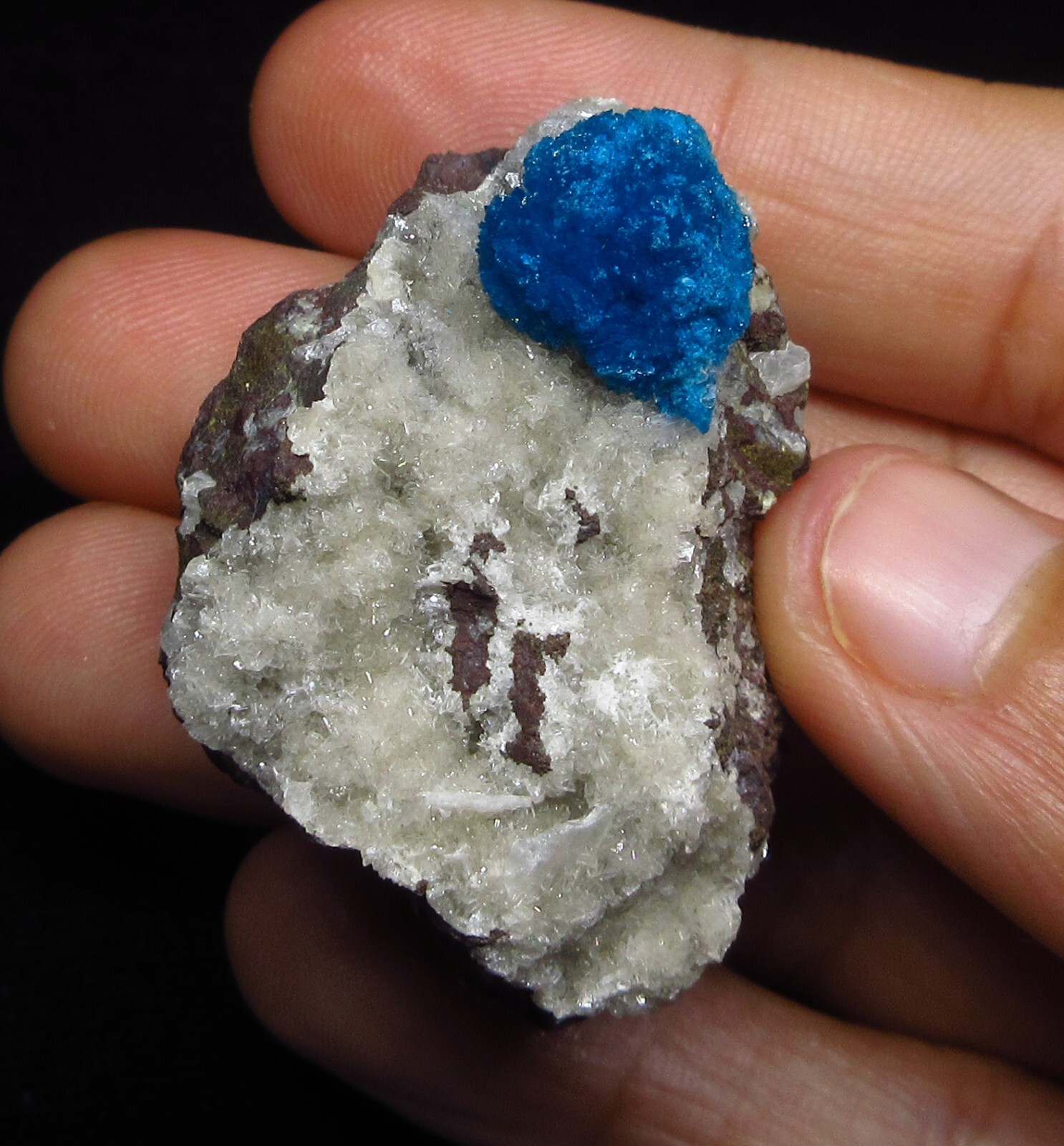 Cavansite on matrix (non precious natural stone) # 9978