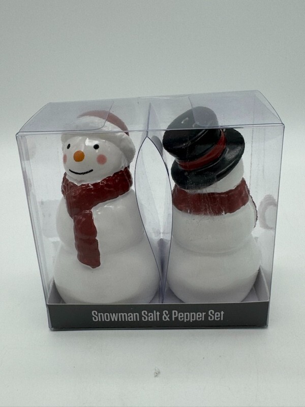 Thirstystone Ceramic Figural Snowmen Salt & Pepper Shakers Set New In Package