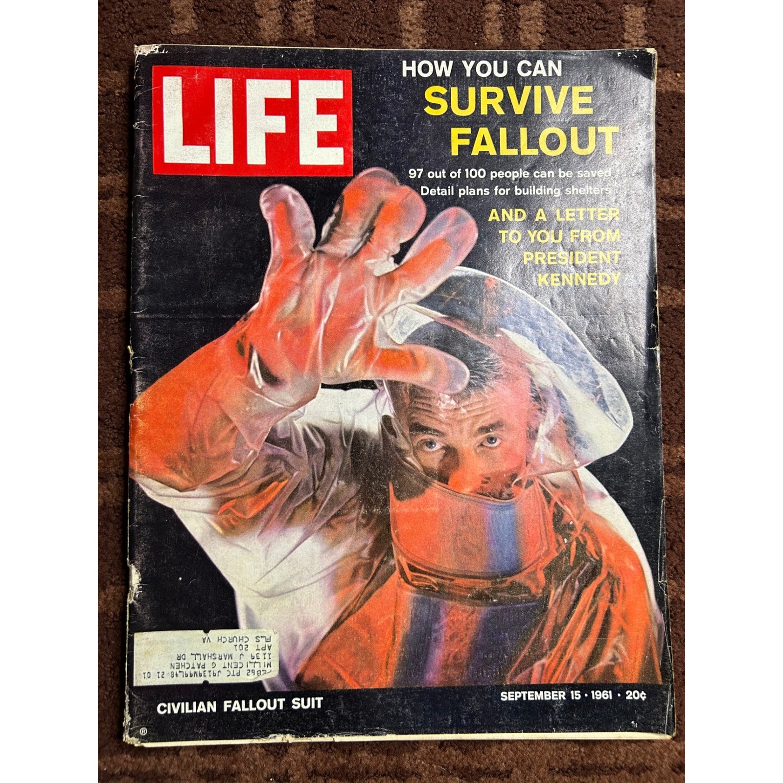 Vintage LIFE Magazine Sept 15 1961 JFK Fallout Shelter Survival Lucky Strike Vintage LIFE Magazine Sept 15 1961 JFK Fallout Shelter Survival Lucky Strike