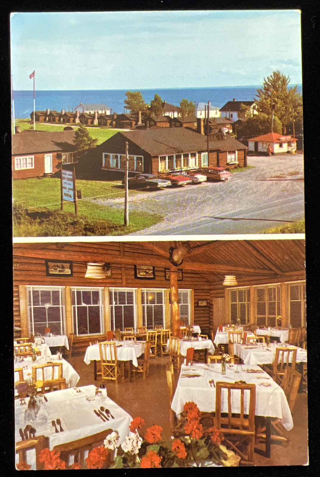 Vtg Motel et Chalets Baie Des Chaleurs Maria Co, Bonaventure Quebec CA Postcard