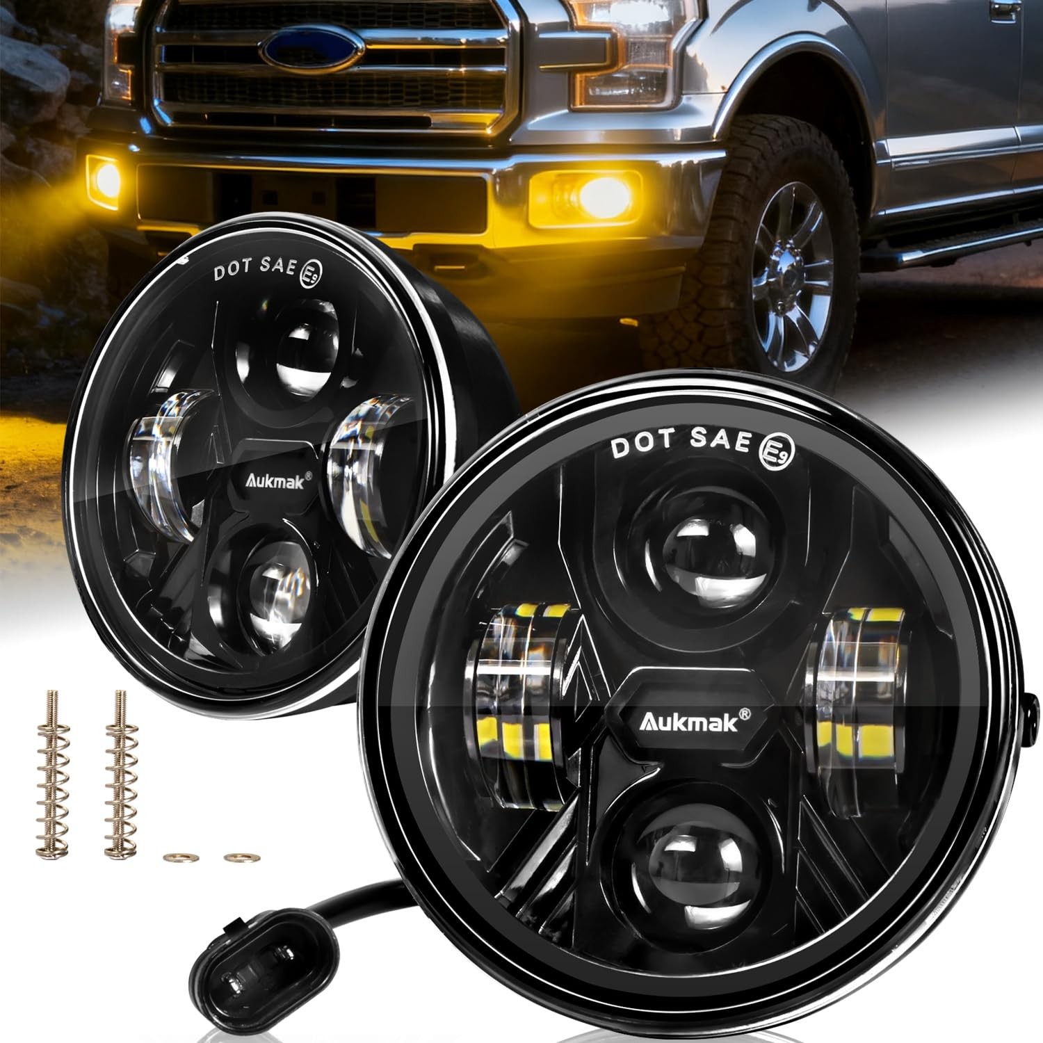 Upgraded Amber LED Fog Lights For Ford F150 2006-2014 Upgraded Amber LED Fog Lights For Ford F150 2006-2014