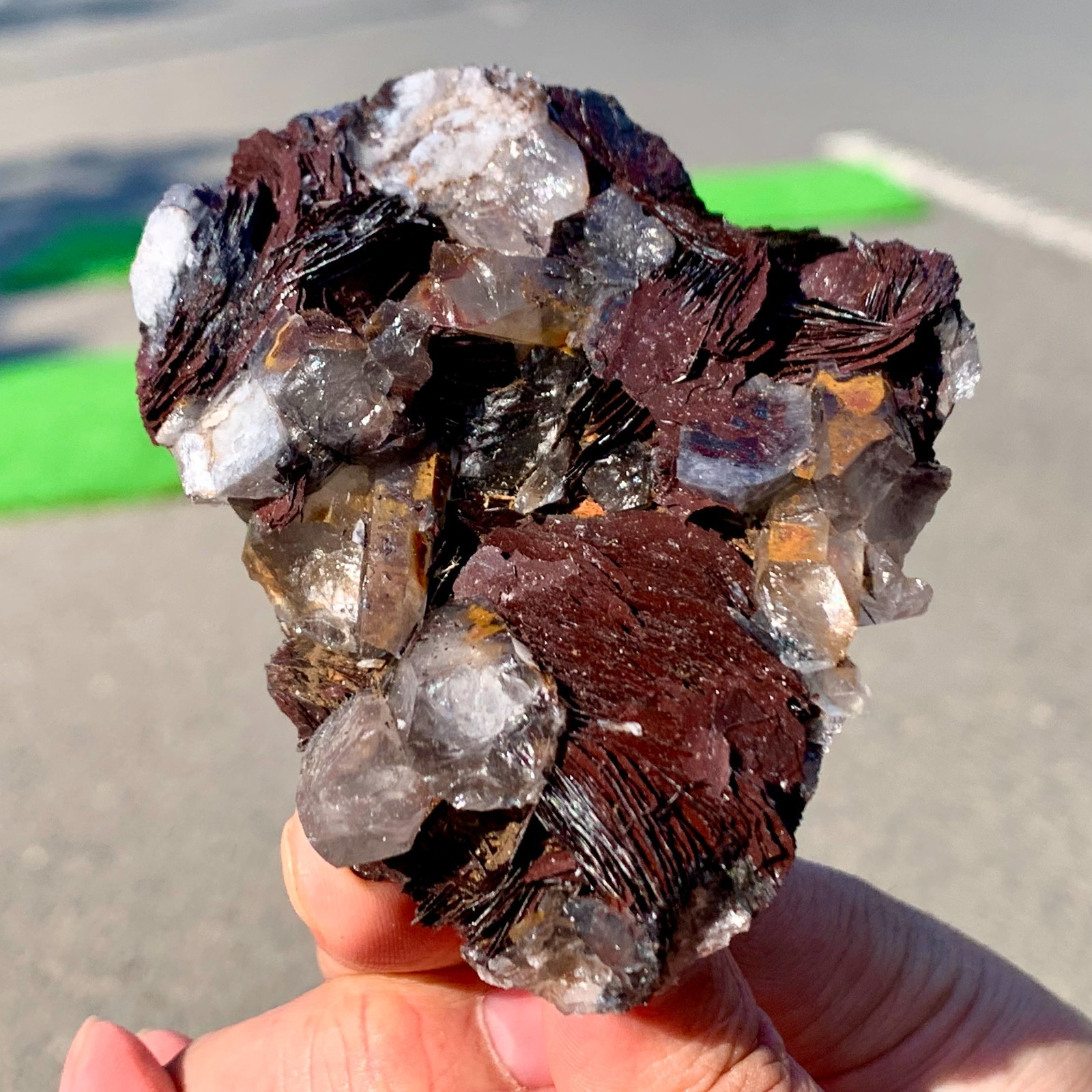 266G Natural Crystal Specularite Hematite Specular Iron Quartz Mica Collectors