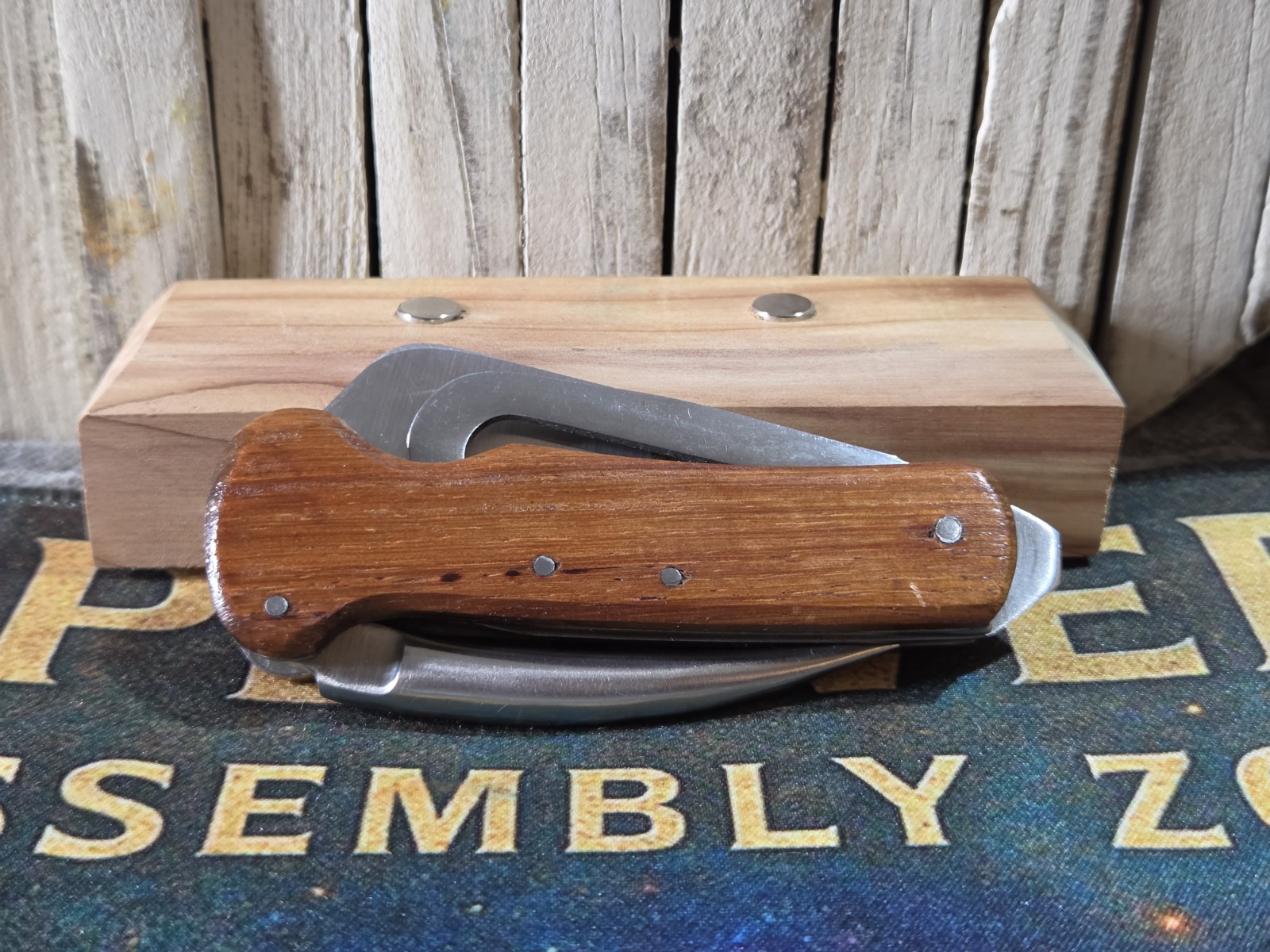 Marlin Spike Sailors Pocket Knife Wood Handle Stainless Steel Blade