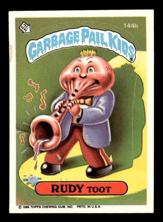 1986 Topps Garbage Pail Kids Series 4 Rudy Toot #144b