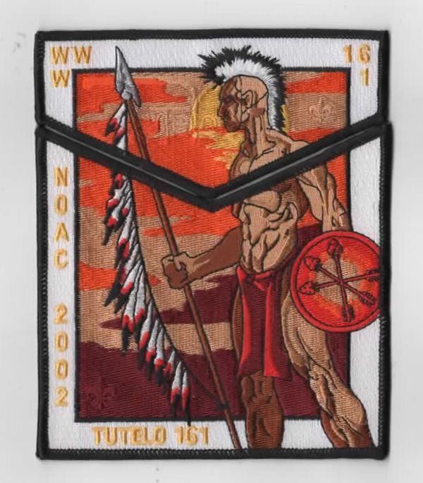 2002 NOAC Tutelo Lodge 161 Flap Set Blue Ridge Mountains Council BLK Bdr. [VA487