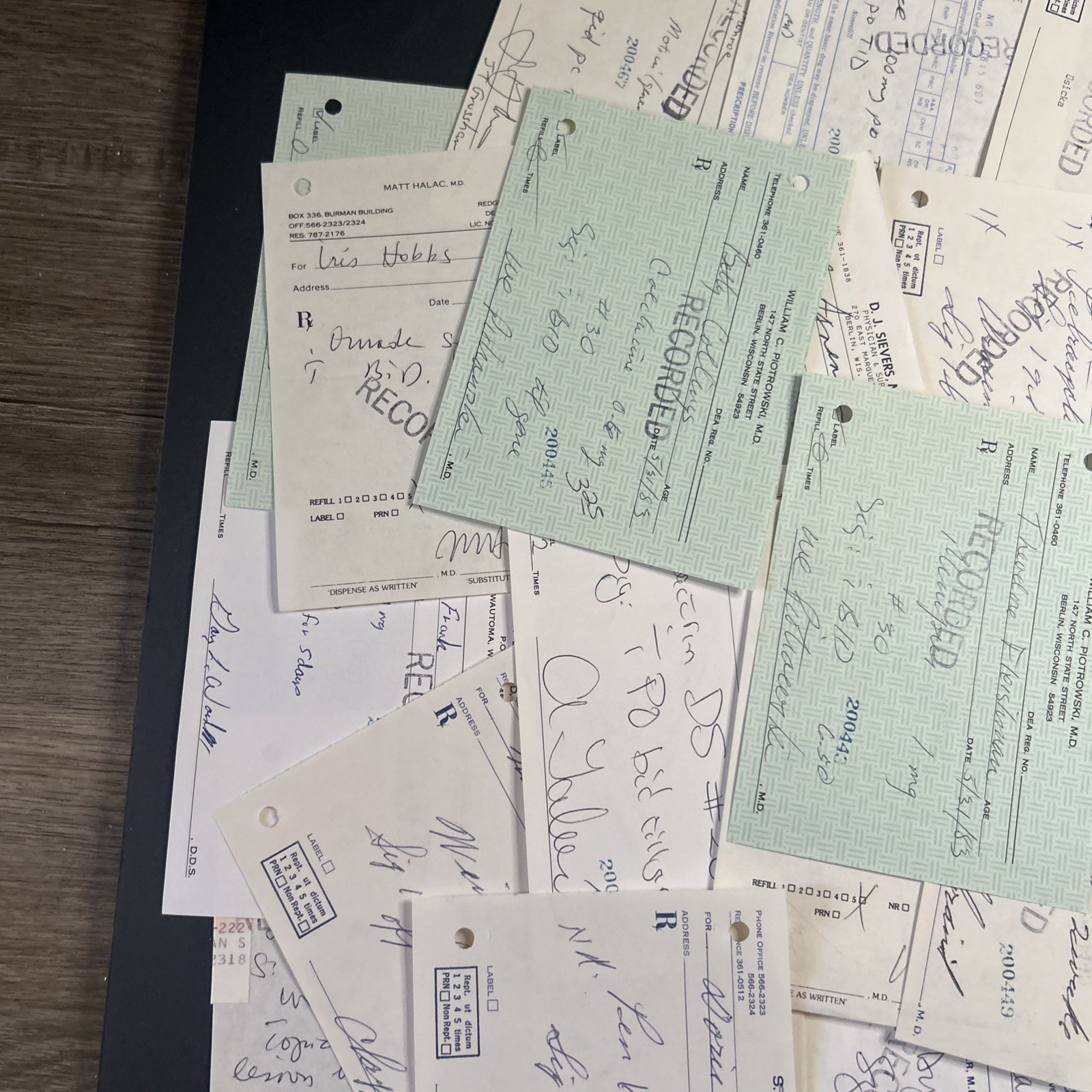 50,vintage handwritten pharmacy prescriptions.