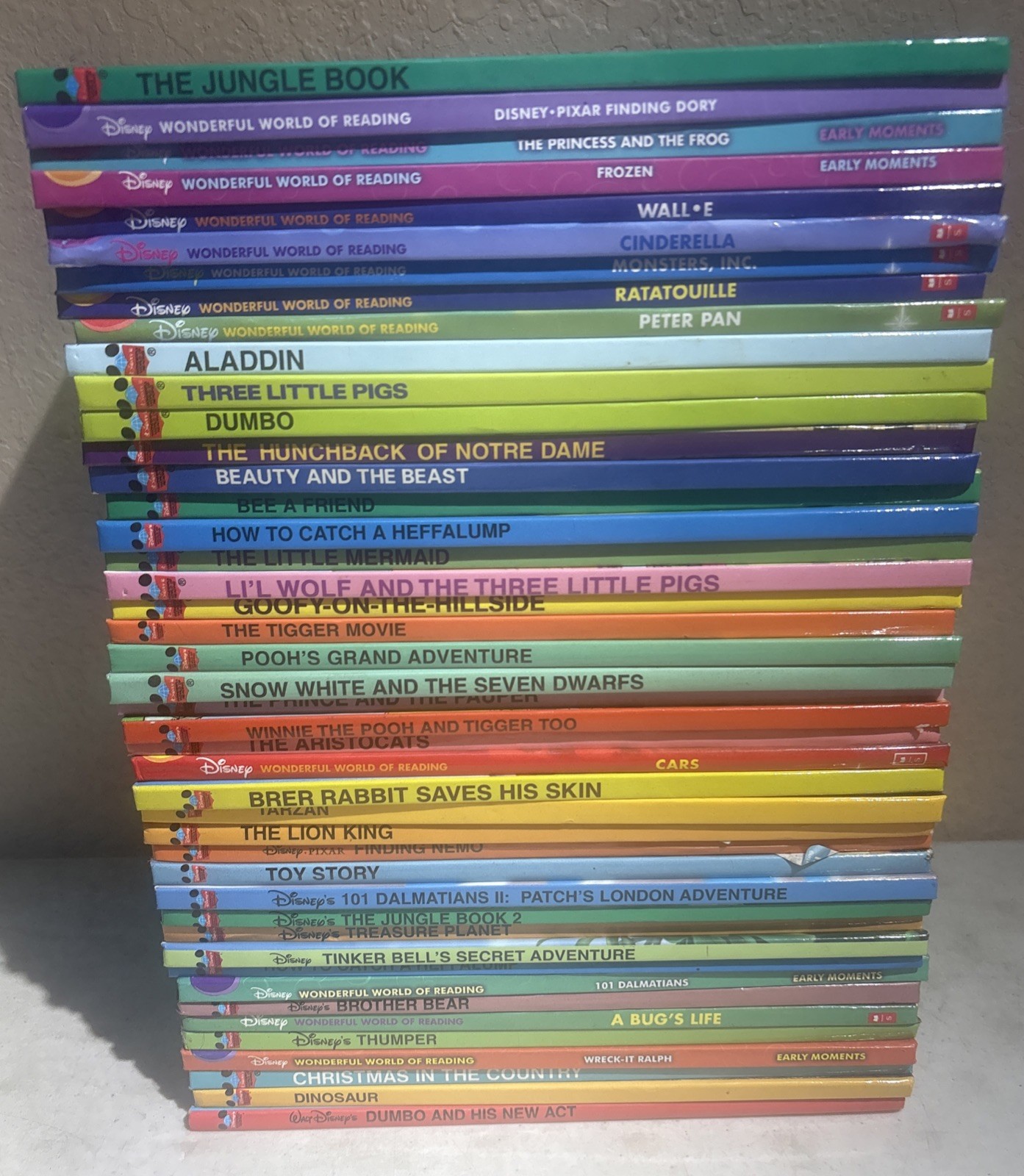 Large Bundle of 44 Vintage & New Disney Wonderful World Of Reading Books