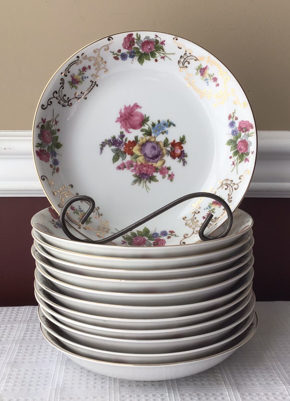 Lot of 12-piece Vintage Adline China Occupied Japan Porcelain Soup Bowls