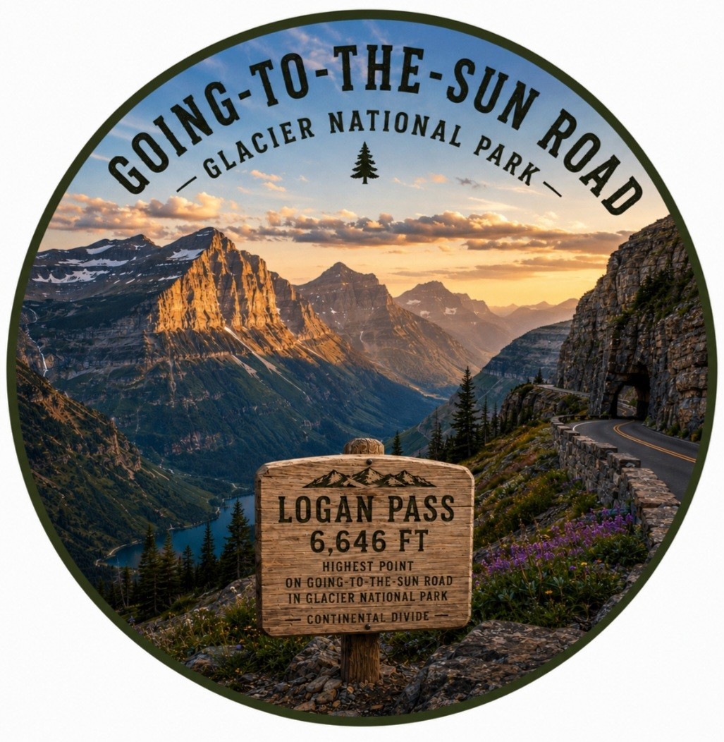 Glacier National Park Going To The Sun Road metal sign