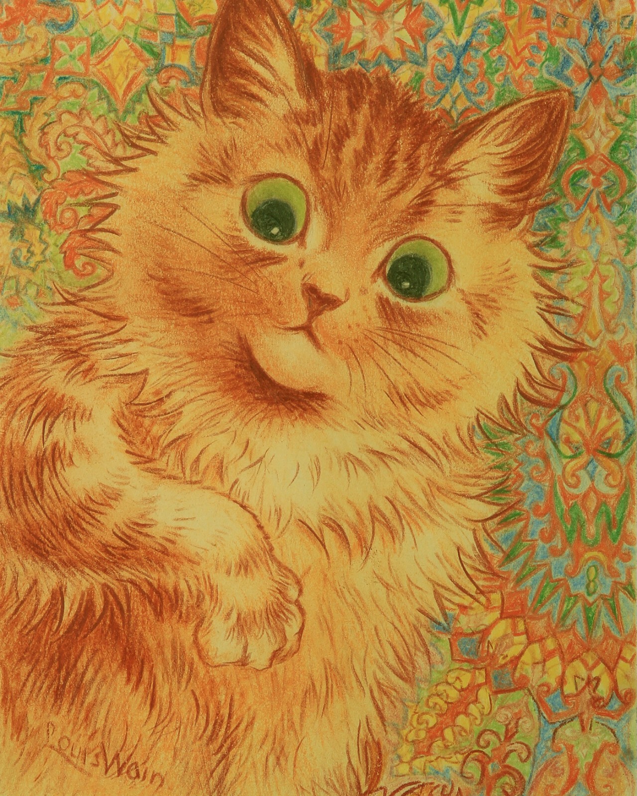 Louis Wain 8X10 Photo Picture Image British artist comic kittens cats kitty #40 Louis Wain 8X10 Photo Picture Image British artist comic kittens cats kitty #40