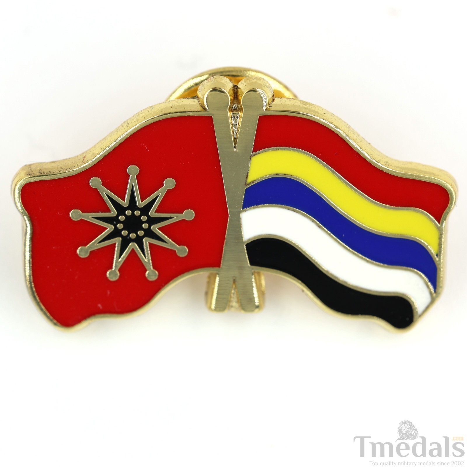 Xinhai Revolution 1911 China Republic Dual Flags Replica Pin Badge Medal Order