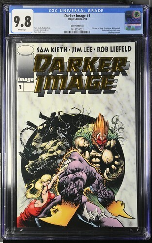 Darker Image #1 1993 CGC 9.8 1st app Maxx Gold Foil Edition White Pages 023