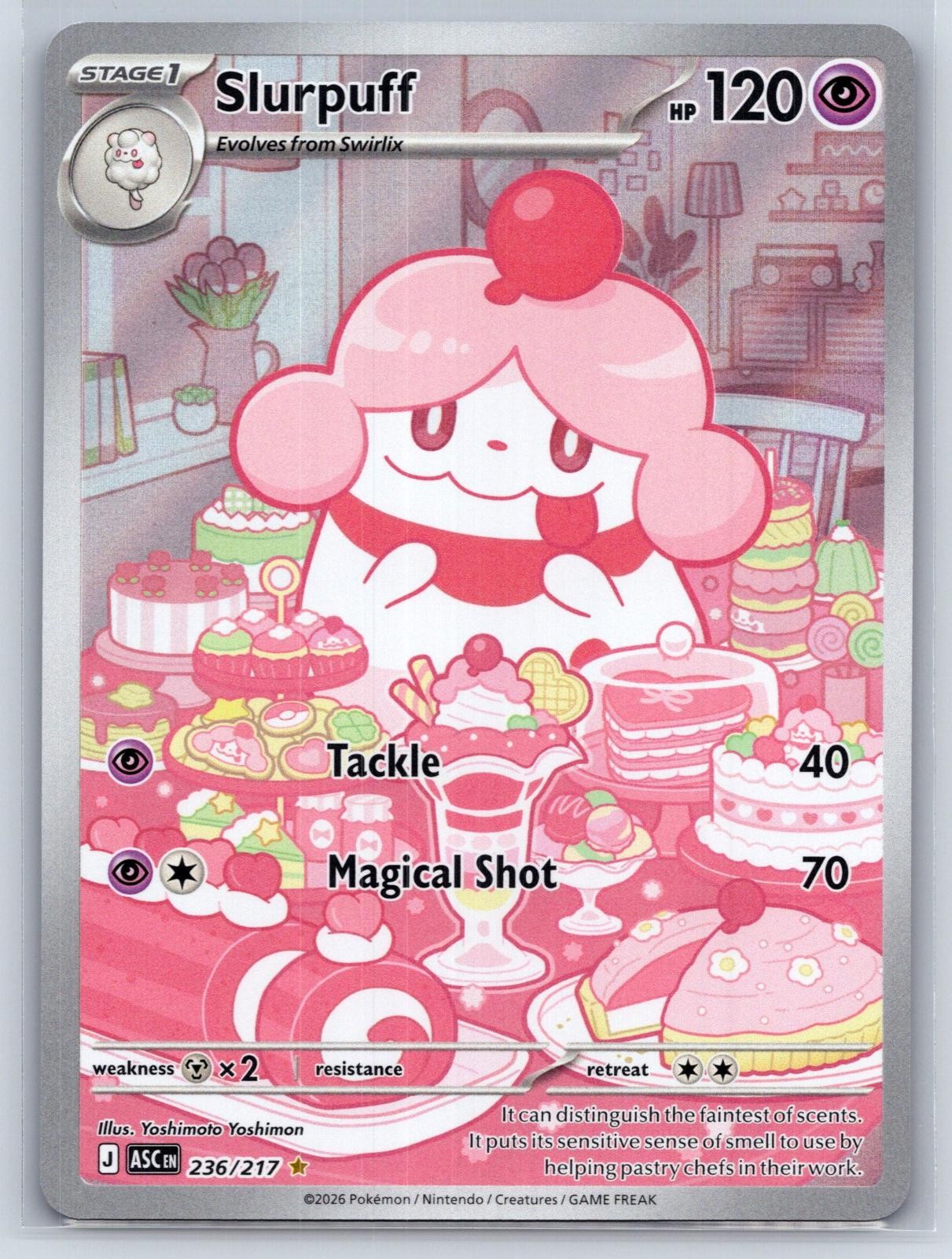SLURPUFF 236/217 ILLUSTRATION RARE ASCENDED HEROES POKEMON HOLO NEAR MINT