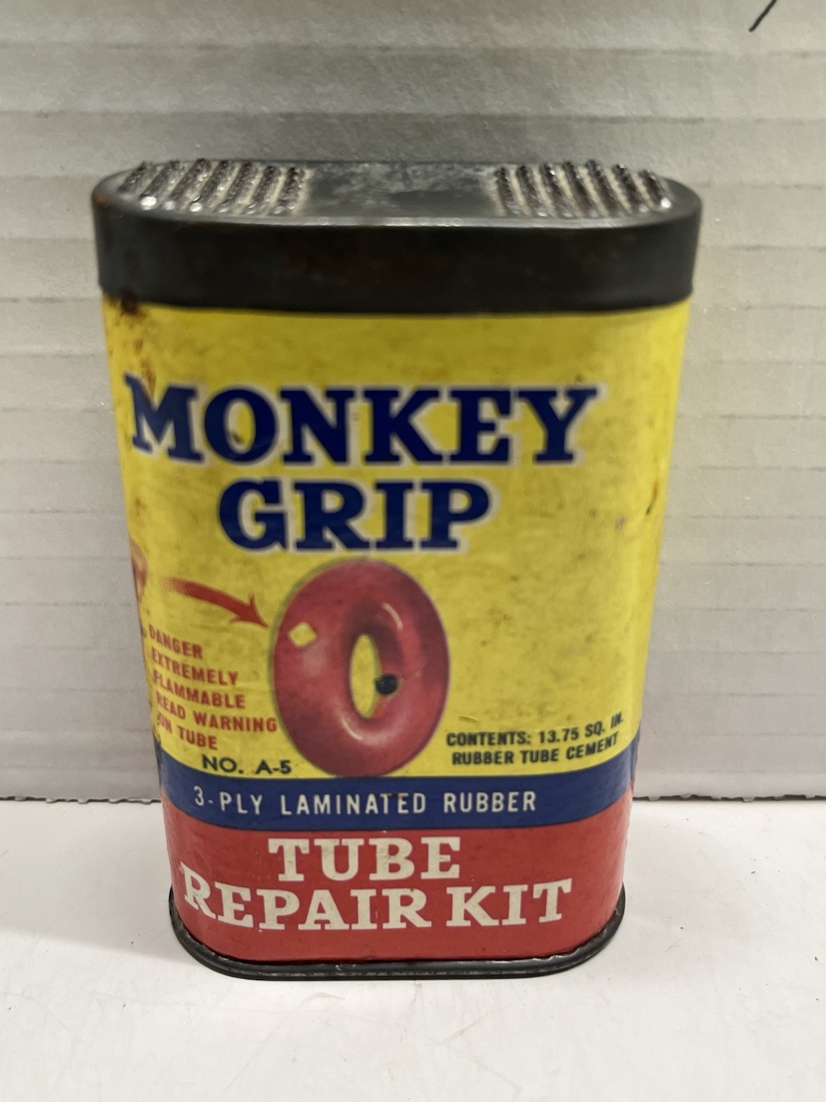 Vintage EMPTY Monkey Grip A-5  Tube Repair Kit Pre-Owned