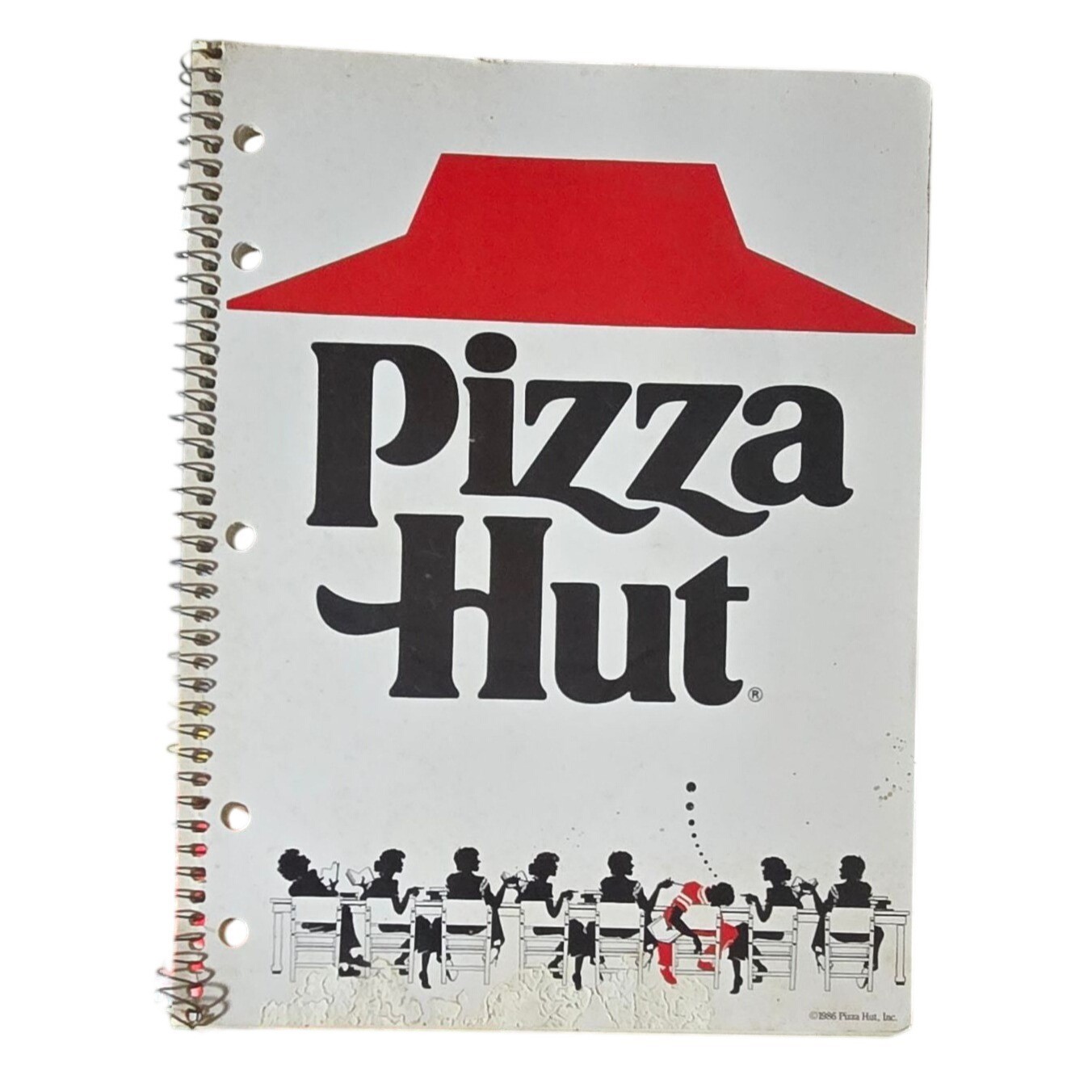 1986 Pizza Hut Spiral Notebook Vintage Restaurant Food Collectible AS IS