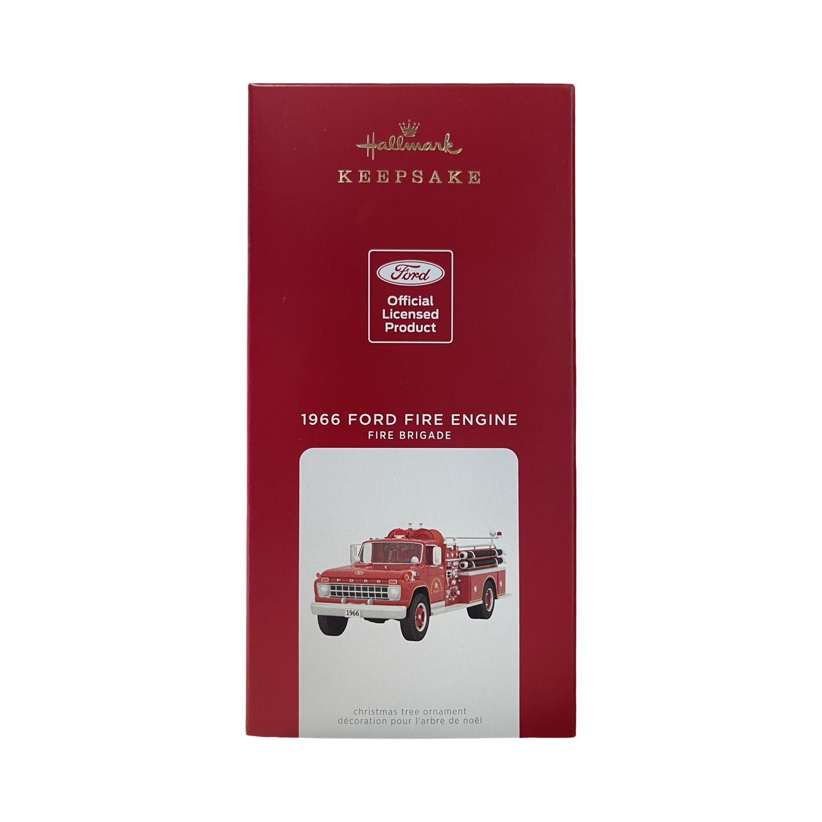 2021 Hallmark Fire Brigade 1966 Ford Fire Engine Ornament - 19th In Series