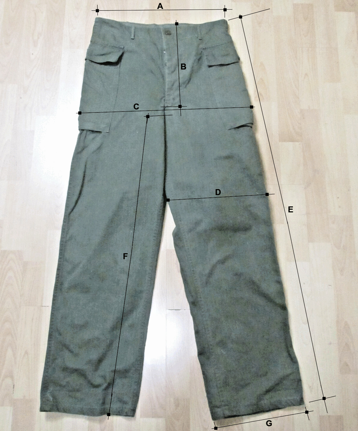 Vtg. WWII US Army (HBT)Herringbone Twill Field Trousers 32Wx33L WW2 40s-50s Vtg. WWII US Army (HBT)Herringbone Twill Field Trousers 32Wx33L WW2 40s-50s