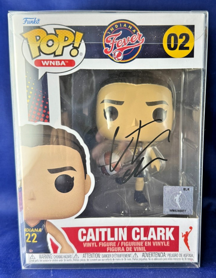 CAITLIN CLARK SIGNED FUNKO #2 FEVER Autograph w/ COA (GOLDEN) + 
