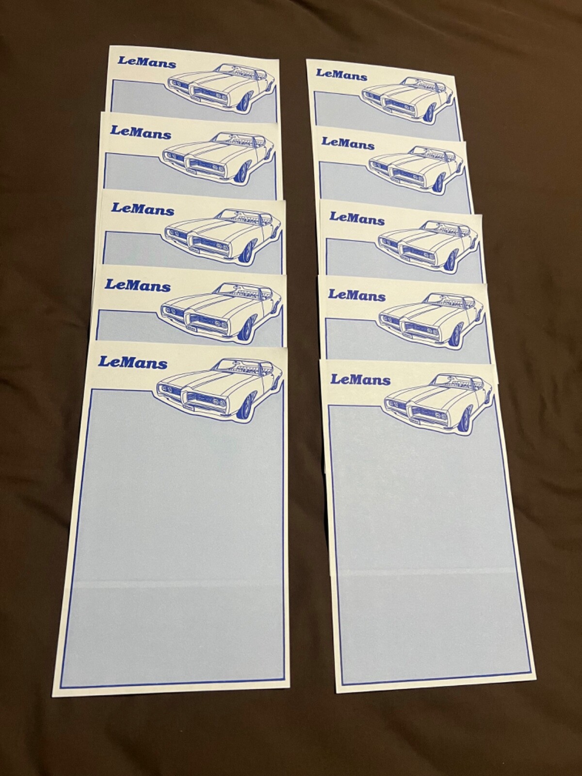 Letterhead 10 Sheets Of LeMans 1970s Vintage Stationery Unused Lot