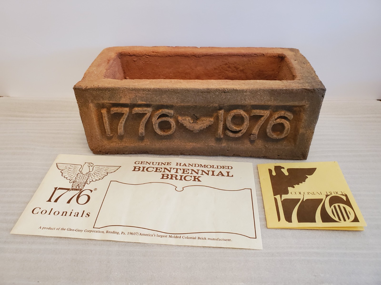 Vintage 1776-1976 Bicentennial Planter Brick by Glen-Gery – 8 1/4\