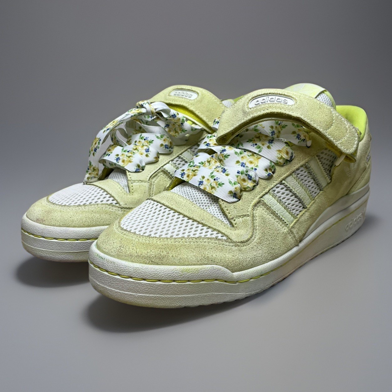 Rare Adidas Shoes Forum 84 Low Sample Not For Resale Floral Lace Yellow Womens 9