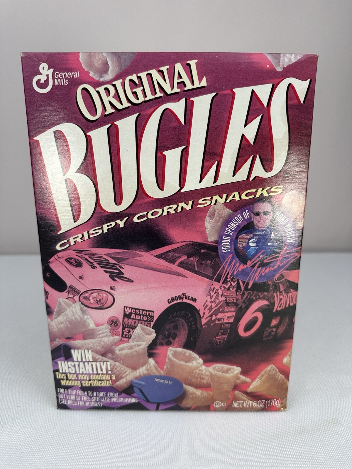 Vintage 1998 Bugles NASCAR Mark Martin #6 PRIMESTAR Sweepstakes Unopened 