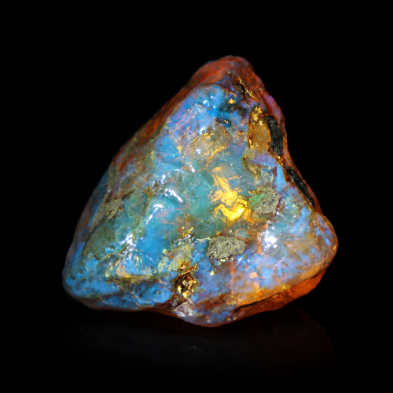 Genuine Natural  Green Blue Dominican Amber Rough Specimen Chunk 59mm 63g